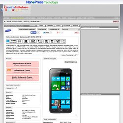 Samsung GT-i8750 ATIV S - Scheda tecnica telefono cellulare