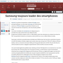 Samsung toujours leader des smartphones
