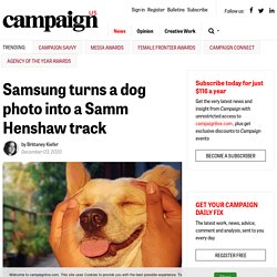 Samsung turns a dog photo into a Samm Henshaw track