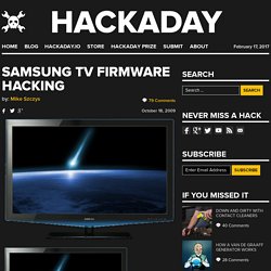 Samsung TV firmware hacking