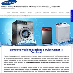 Samsung Washing Machine Service Center IN Dombivali