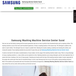SAMSUNG Washing Machine Service Center Surat
