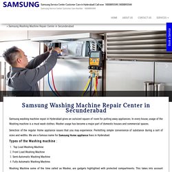 Samsung Washing Machine Repair Center in Secunderabad.