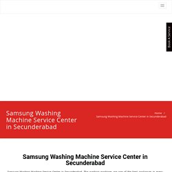 Samsung Washing Machine Service Center in Secunderabad