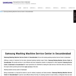 Samsung Washing Machine Service Center in Secunderabad