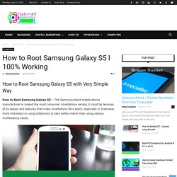 How to Root Samsung Galaxy S5 l 100% Working - TechMint