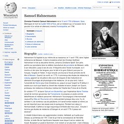 Samuel Hahnemann 1755-1843