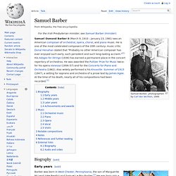 Samuel Barber (1910-1981)