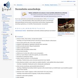 Suomalaisia sananlaskuja – Wikisitaatit