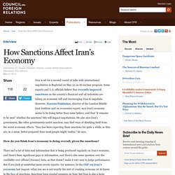 How Sanctions Affect Iran's Economy