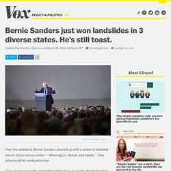 Bernie Sanders just won landslides in 3 diverse states. He's still toast.