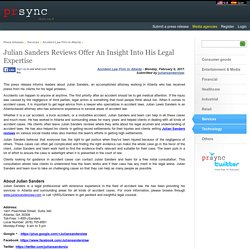Julian Sanders Reviews Offer An Insight Into His Legal Expertise