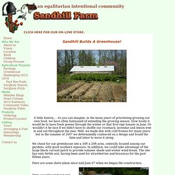 Sandhill Farm: Greenhouse