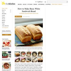 Baking Recipe: Basic White Sandwich Bread