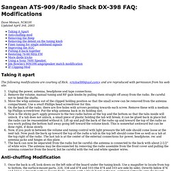 Sangean ATS-909/Radio Shack DX-398 FAQ: Modifications