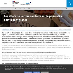 Les effets de la crise sanitaire sur la pauvreté et points de vigilance / France stratégie, novembre 2021