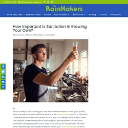 Sanitation In Brewing Your Own
