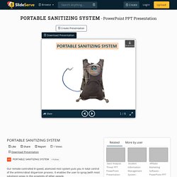 PORTABLE SANITIZING SYSTEM PowerPoint Presentation, free download - ID:10276373