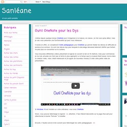 Sanléane: Outil OneNote pour les Dys