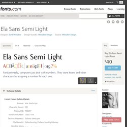Ela Sans Semi Light - Fonts.com