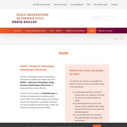 Santé - École Universitaire de 1er cycle Paris-Saclay