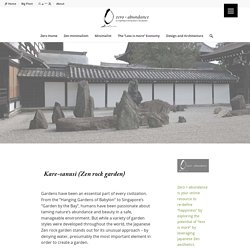 Kare-sanui (Japanse Zen rock garden) Intro: Zero = abundance