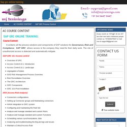 SAP GRC Online Training