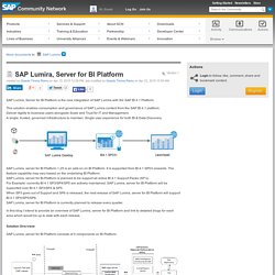 Lumira, Server for BI Platform