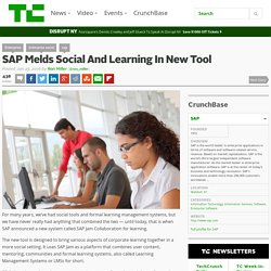 SAP Melds Social And Learning In New Tool