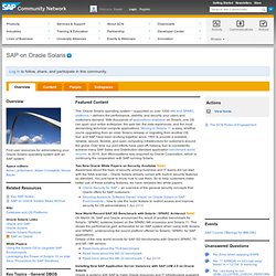 Space: SAP on Oracle Solaris