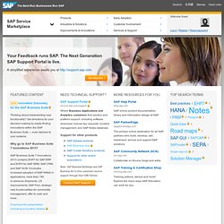 Welcome to the SAP Service Marketplace