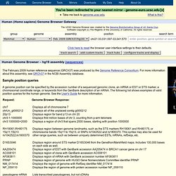 Human (Homo sapiens) Genome Browser Gateway