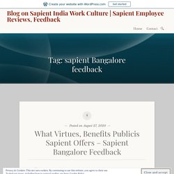 sapient Bangalore feedback