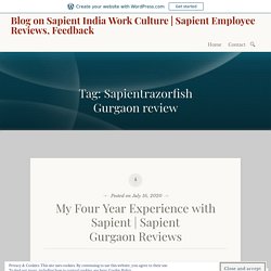 Sapientrazorfish Gurgaon review