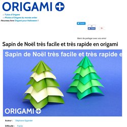 Sapin de Noël très facile et très rapide en origami