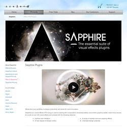 About Sapphire - Visual Effects (VFX) Plugins - GenArts