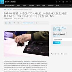 Sapphire is unscratchable and may replace Gorilla Glass (Hands-on)