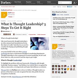 Thought Leadership in 5 steps