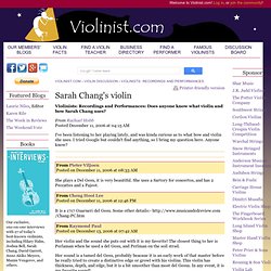 Sarah Chang's violin