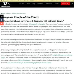 Sarayaku: People of the Zenith