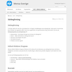 Särbegåvning - GCP - Mensa Sverige