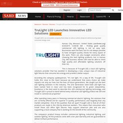 TruLight LED Launches Innovative LED Solutions