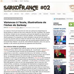 Violences à l'école, illustrations de l'échec de Sarkozy