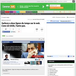 Sarkozy a deux lignes du temps sur le web. L’une est drôle, l’autre pas.