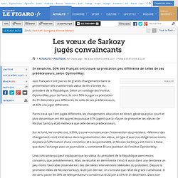 Politique : Les vœuxde Sarkozy jugés convaincants