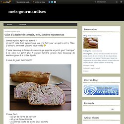 Cake à la farine de sarrazin, noix, jambon et parmesan - Mets-Gourmandises
