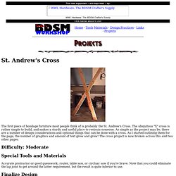 Sartan's BDSM Workshop: Projects: St. Andrew's Cross