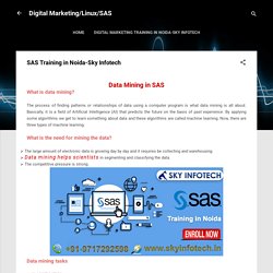 SAS Training in Noida-Sky Infotech