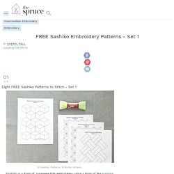 FREE Sashiko Embroidery Patterns - Set 1