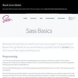 Sass: Sass Basics